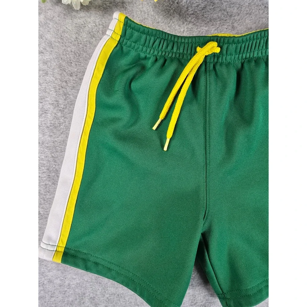 Y2K Gymboree Toddler Green Yellow Reversible Athletic Track Shorts 18-24m 2003